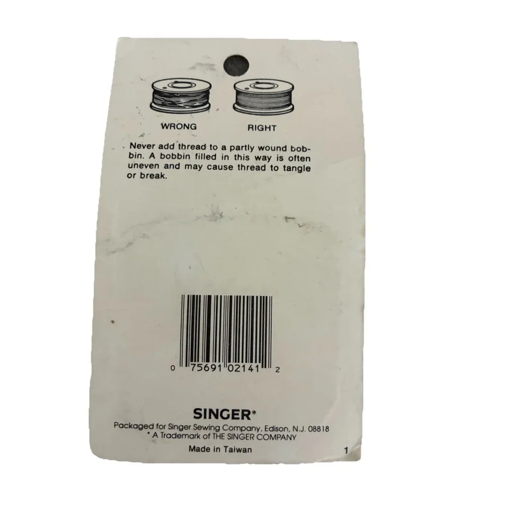 SINGER Class 66 transparent plastic bobbins 2141‎ (4) NEW